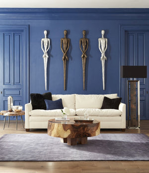 Skinny Female Wall Art, Resin, Silver Leaf