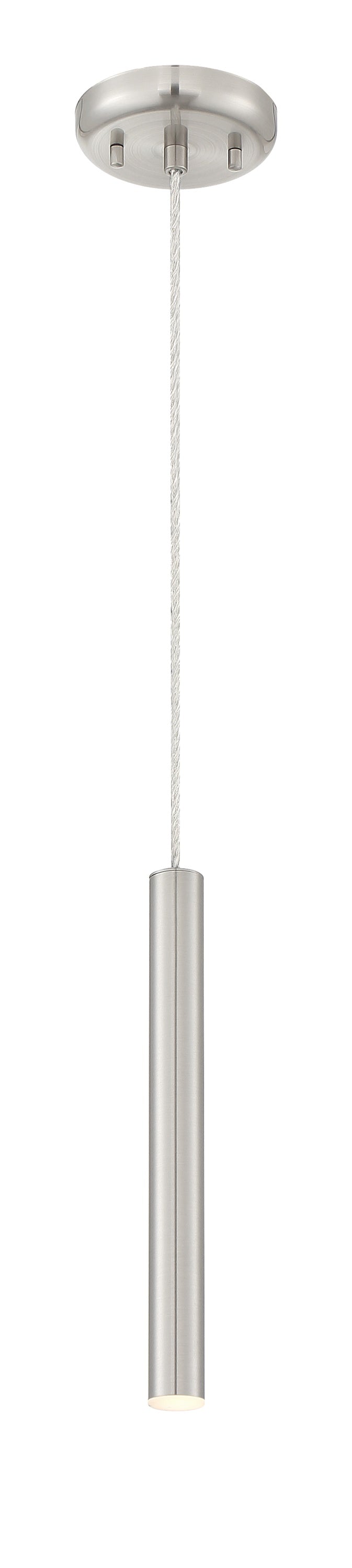 Forest 1 Light Mini Pendant in Brushed Nickel Finish