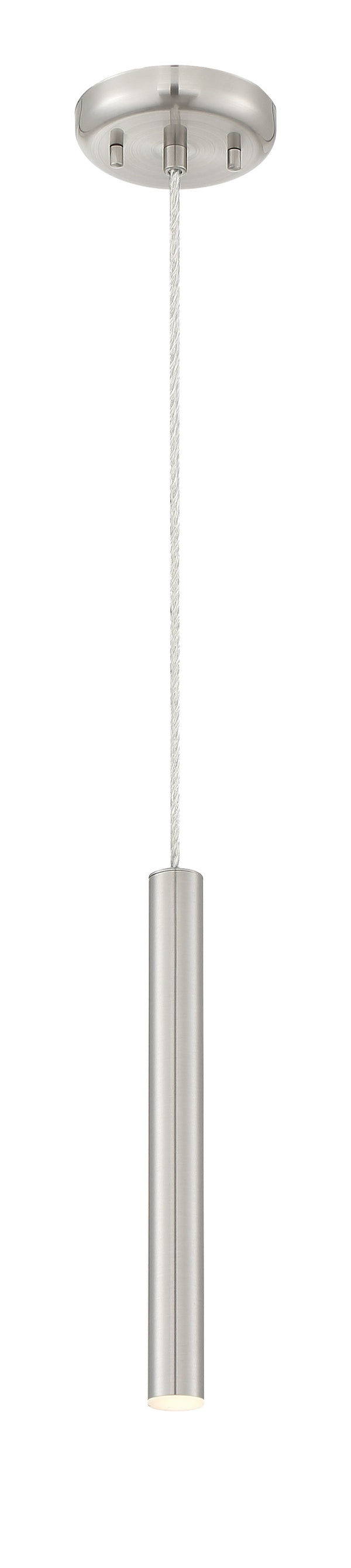 Forest 1 Light Mini Pendant in Brushed Nickel Finish