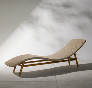 Portia Outdoor Chaise Lounge In White