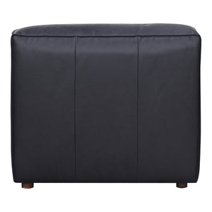 Moe's Form Slipper Chair in Vantage Black Leather