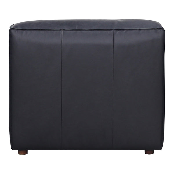 Moe's Form Slipper Chair in Vantage Black Leather