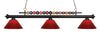 Shark 3 Light Billiard Light in Matte Black Finish