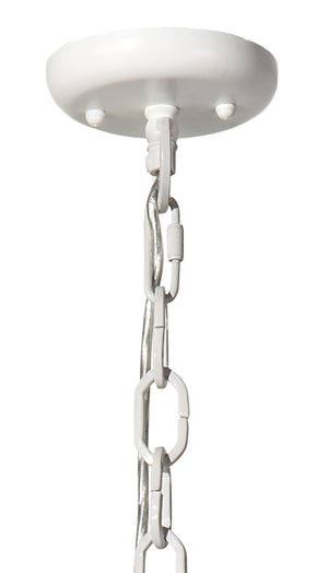 Clamshell Wood Beaded 4-Light Chandelier