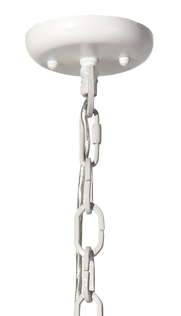 Clamshell Wood Beaded 4-Light Chandelier