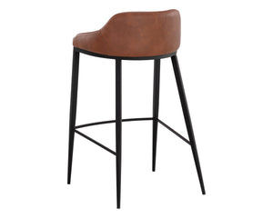 ASTRA BARSTOOL - BLACK - CINNAMON BROWN