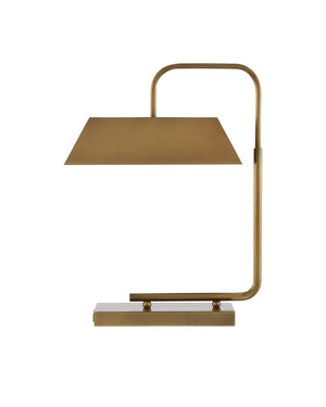 Hoxton Brass Table Lamp In Light Antique Brass