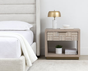 EMMIT BED - KING - MERINO PEARL