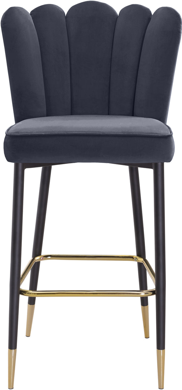 Anita Stool In Grey Velvet
