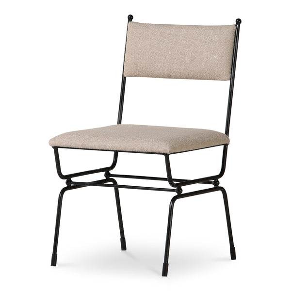 Moe's Posta Dining Chair with Soft Fabric Upholstery