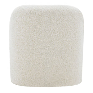 Zella Faux Shearling Fabric Accent Arm Chair In Shearling Beige