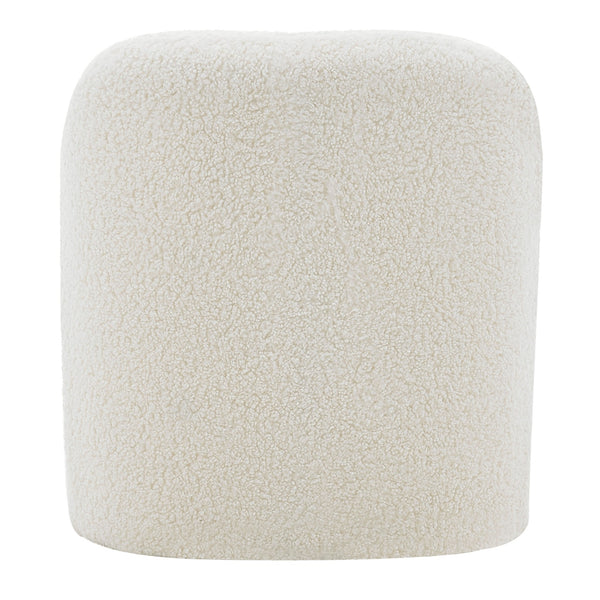 Zella Faux Shearling Fabric Accent Arm Chair In Shearling Beige
