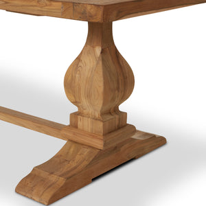 Novell Outdoor Dining Table In 111" In Natural