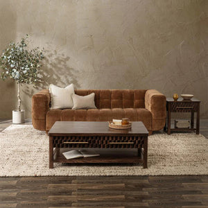 Thea Upholstered Sofa with Hand-Tufted Accents - Bronze