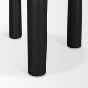 Soma Textured Black Acacia Wood Round Dining Table