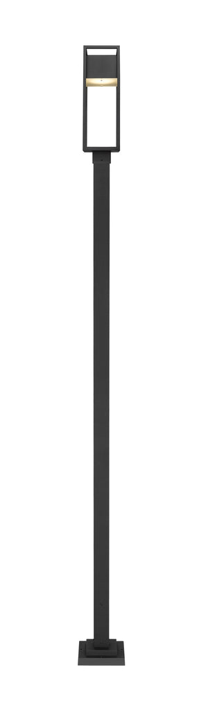 Barwick 1 Light Outdoor Post Mounted Fixture in Black Finish