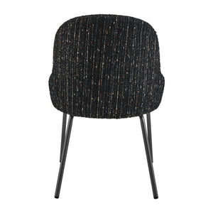 Katrisa KD Boucle Dining Side Chair, Zenith Black