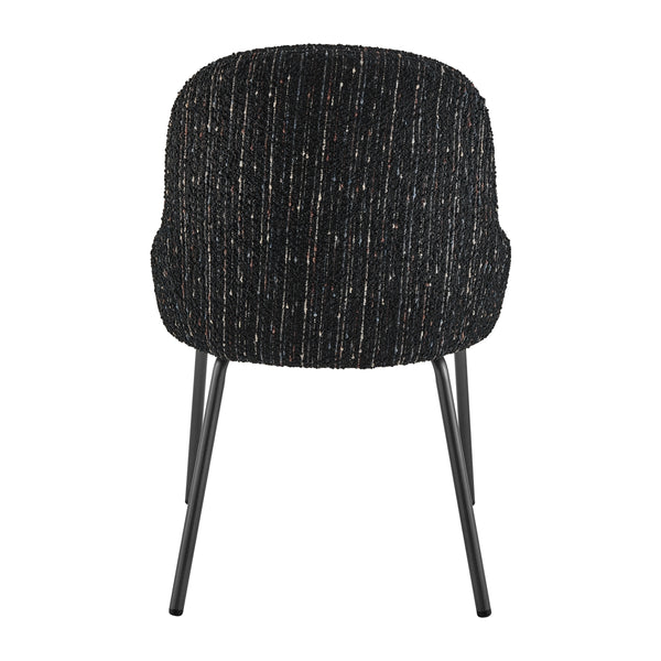 Katrisa KD Boucle Dining Side Chair, Zenith Black