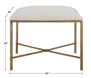Avenham Small Gold Framed Bench