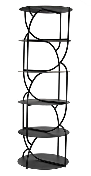 Rain Industrial Steel Shelf in Matte Black