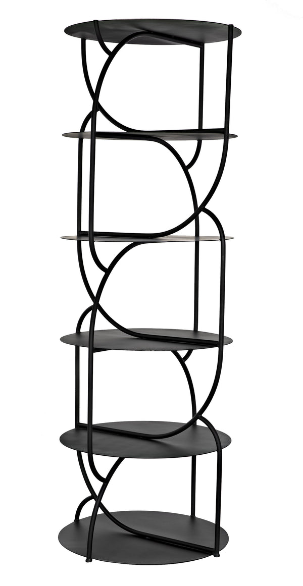Rain Industrial Steel Shelf in Matte Black