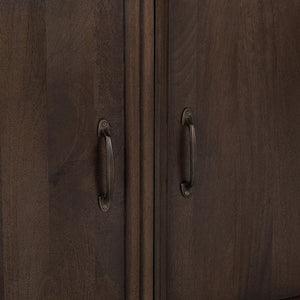 Brookside Solid Wood 4-Drawer Cabinet in Cocoa Brown