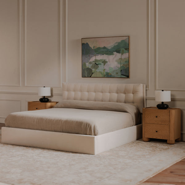 Moe's Sebastion Queen Storage Bed in Beige