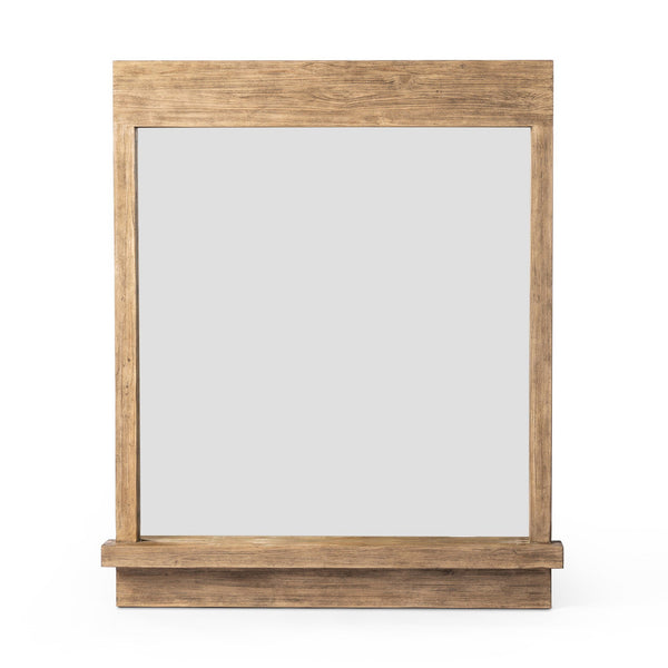 Ledge Wall Mirror - Distressed Light Pine