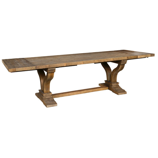 Alexander Solid Wood Extending Dining Table - Brown