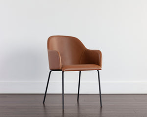 HENSLEY DINING ARMCHAIR - HAZELNUT