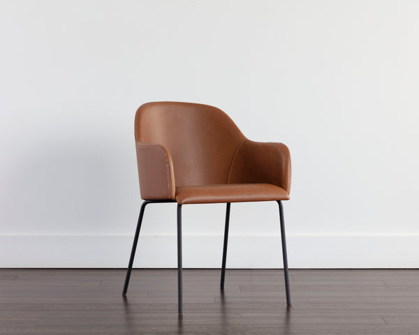 HENSLEY DINING ARMCHAIR - HAZELNUT