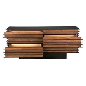 Elevation Sideboard, Dark Walnut and Iron
