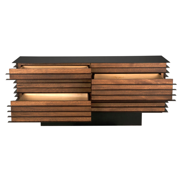 Elevation Sideboard, Dark Walnut and Iron