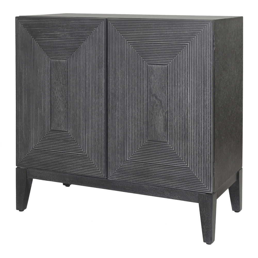 Covey KD Cabinet 2 Doors, Brushstroke Black