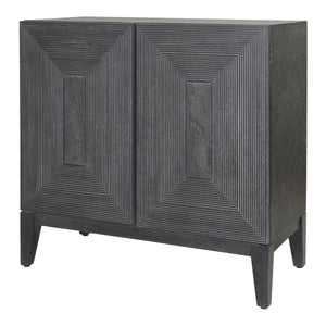 Covey KD Cabinet 2 Doors, Brushstroke Black