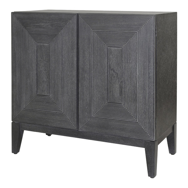 Covey KD Cabinet 2 Doors, Brushstroke Black