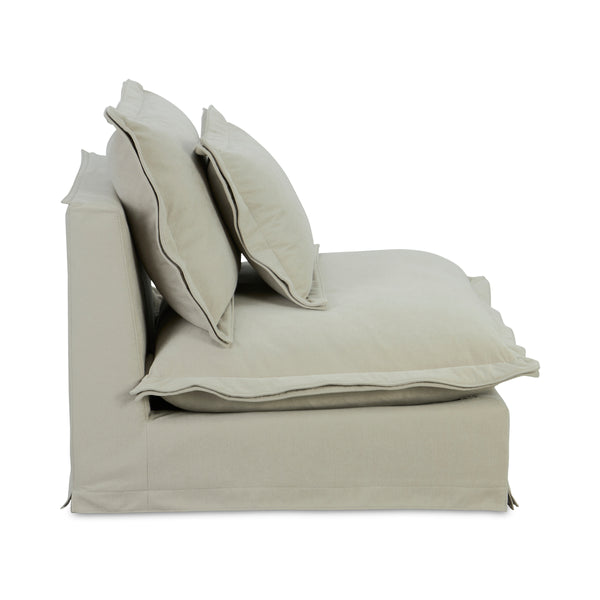 Moe's Olivia Slipper Chair in Sand Beige