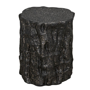 Damono Stool/Side Table, Black Fiber Cement