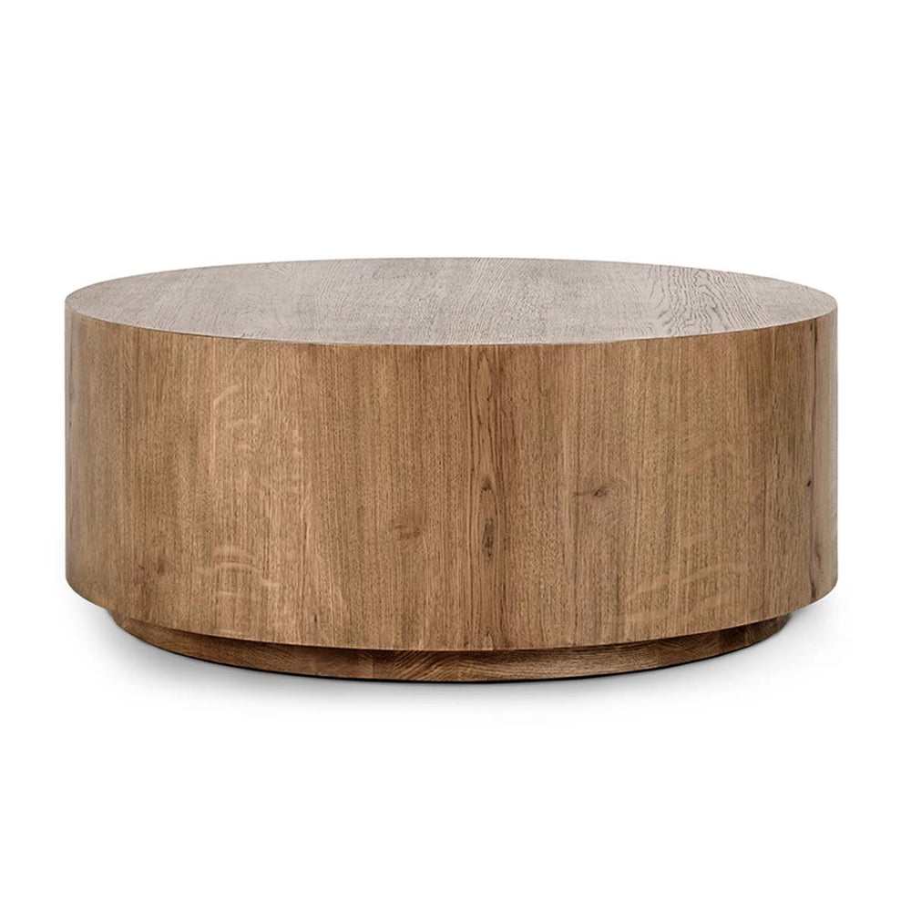 Layne Solid Wood Round Coffee Table with Casters