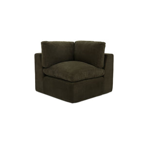 Moe's Cates Corner Chair in Dark Green