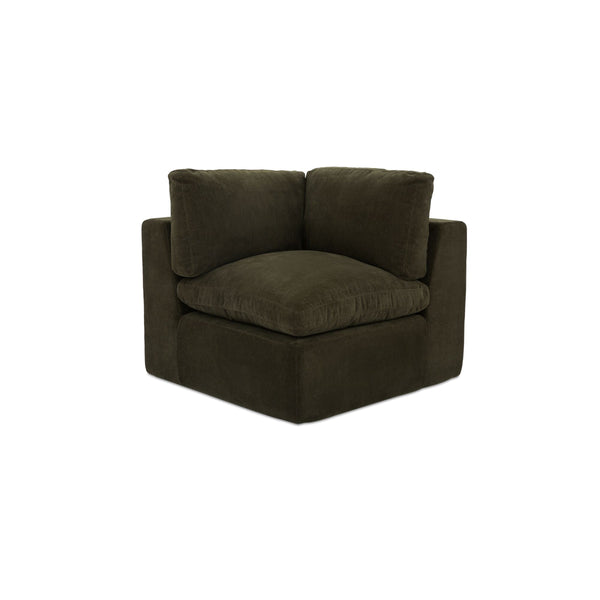Moe's Cates Corner Chair in Dark Green