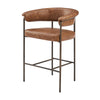 Kaiden KD Faux Leather Counter Stool, Antique Cigar Brown
