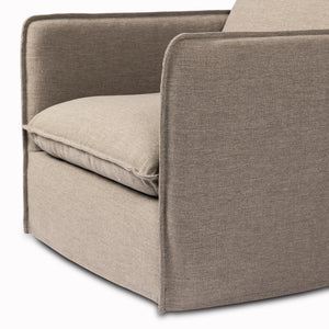 Andre Outdoor Swivel Chair in Alessi Fawn
