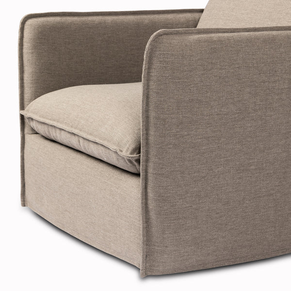Andre Outdoor Swivel Chair in Alessi Fawn