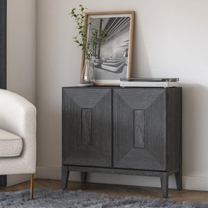 Covey KD Cabinet 2 Doors, Brushstroke Black
