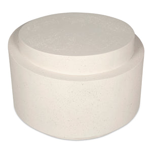 Moe's Cosmo Outdoor Accent Table in Off White