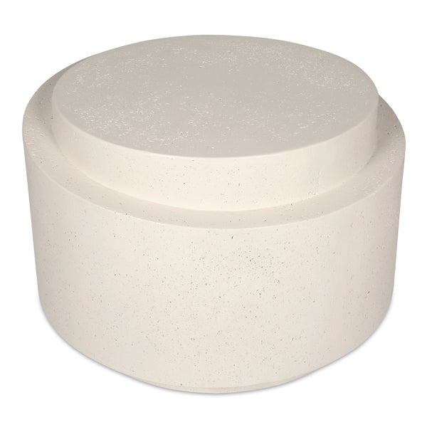 Moe's Cosmo Outdoor Accent Table in Off White