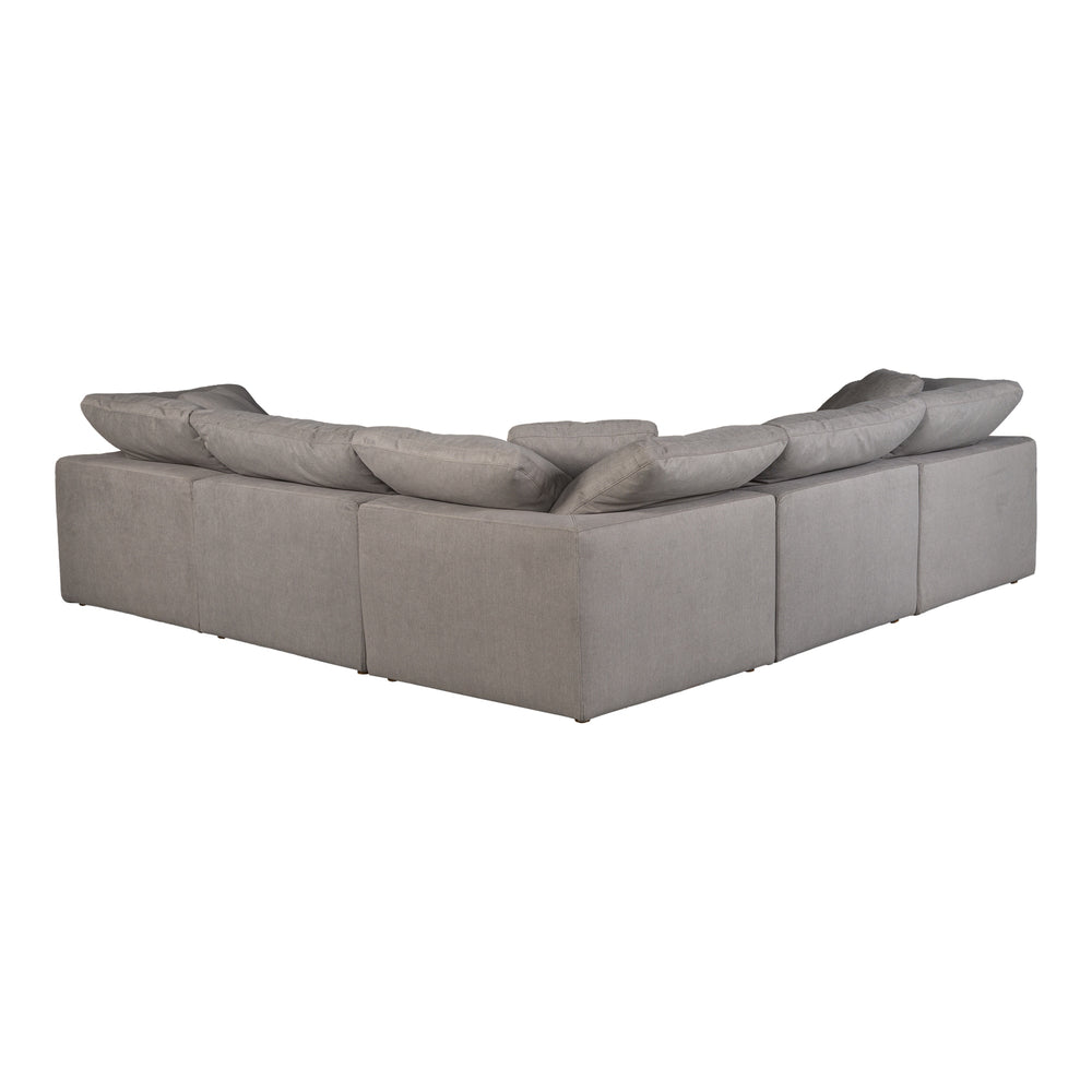 Moe's Terra Classic L-Shaped Modular Sectional in Light Grey