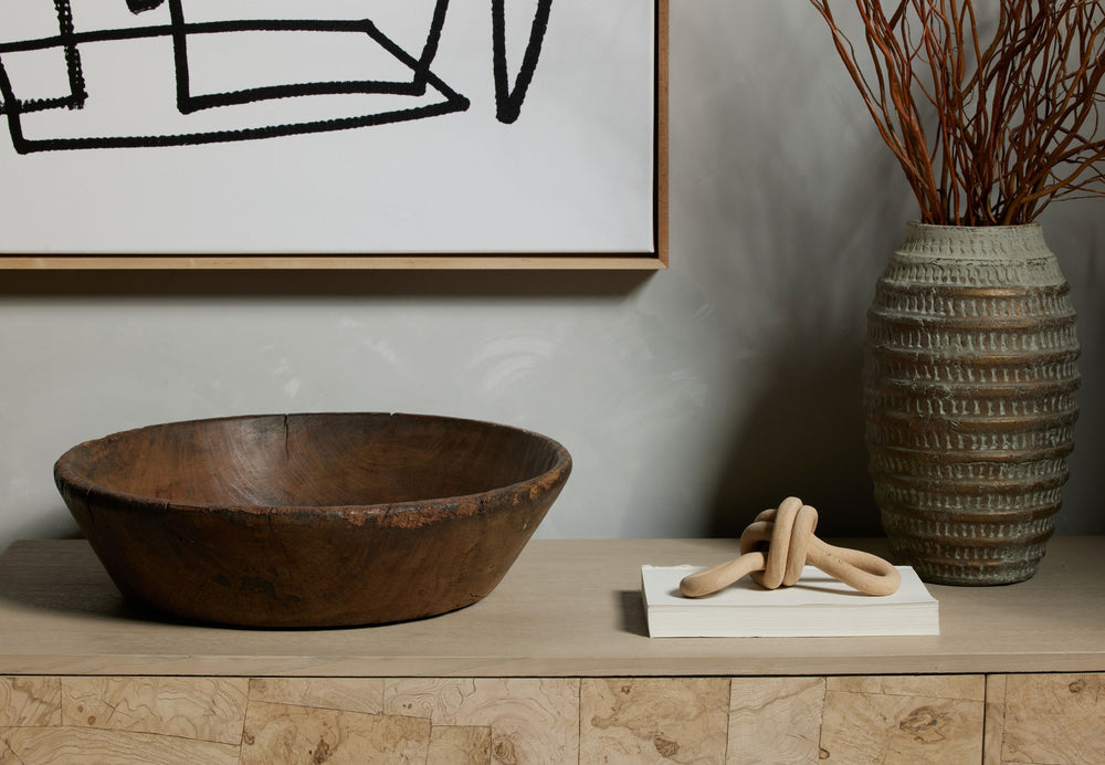 Found Wooden Bowl In Reclaimed Natural