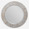 Repose Whitewash Round Mirror